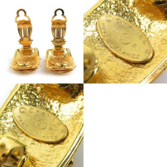 CHANEL Gold Logo Earrings - Picture 5 of 5